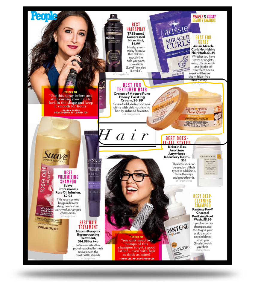 People magazine page featuring hair product promoted by MAP Unlimited PR
